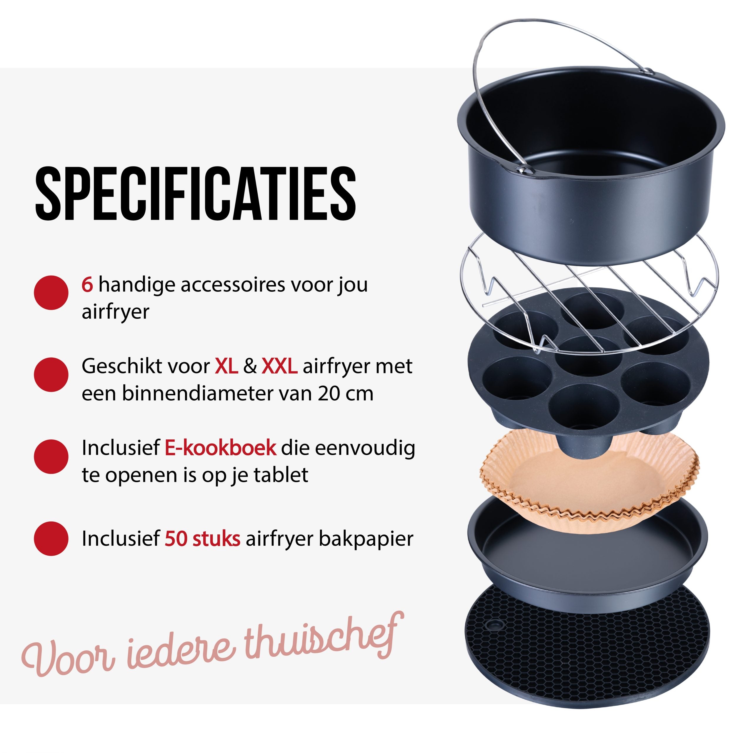 DistinQ airfryer accessoire set 5